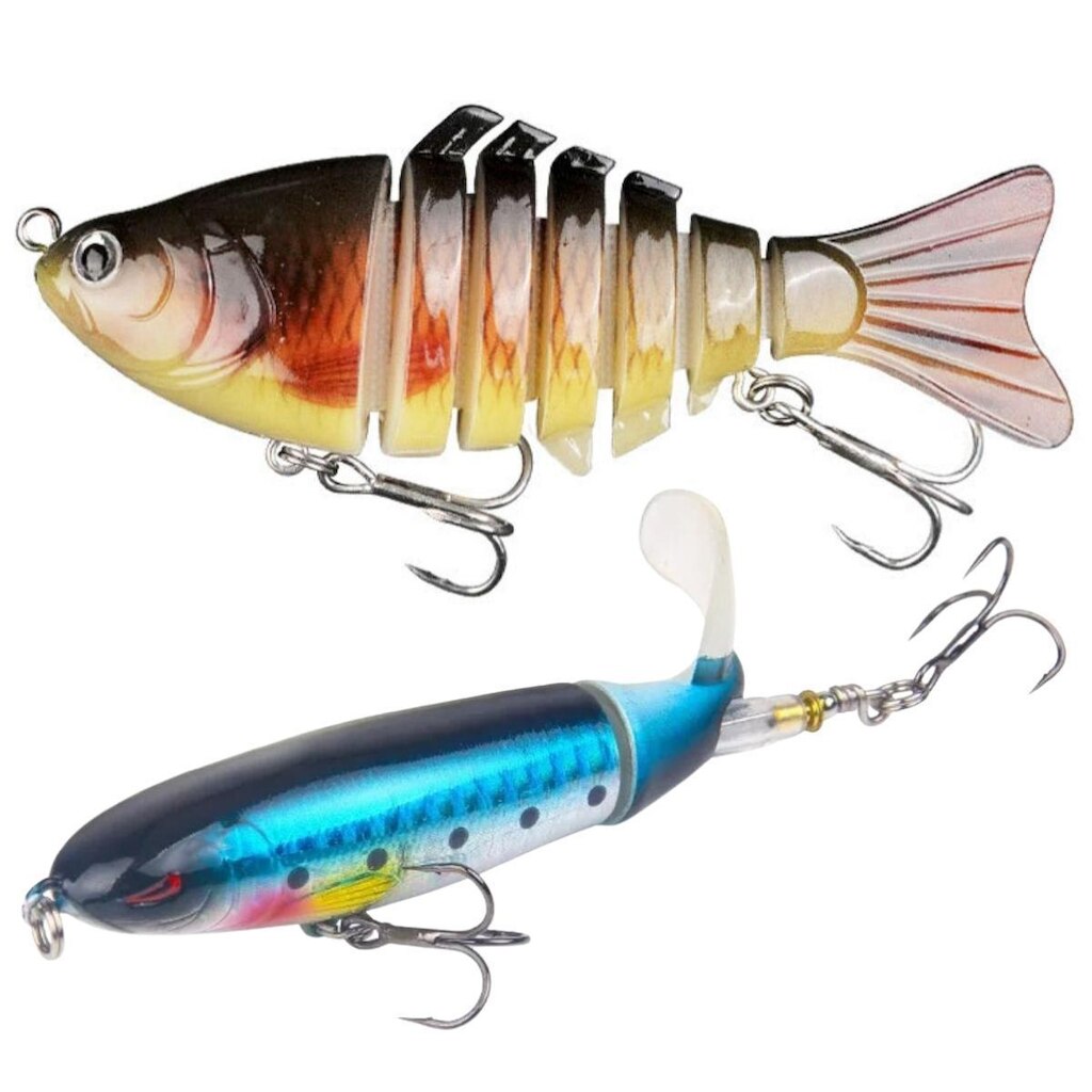 Kit 2 Iscas Para Predadores Hélice + 10cm 6 Seguimentos