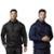 Kit 2 Jaquetas Corta Vento Masculina Com Capuz Estilo liso Conforto e Proteção - Preto+Azul