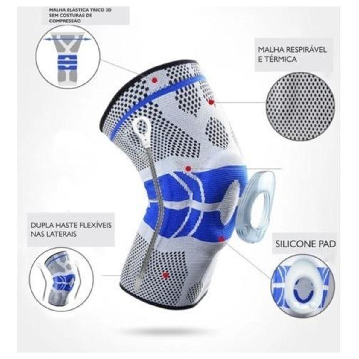 Kit 2 Joelheira De Proteção 3d Com Silicone E Fio De AçoMusculação treino pesado Menor preço em Kit 2 Joelheira De Proteção 3d Com Silicone E Fio De AçoMusculação treino pesado
