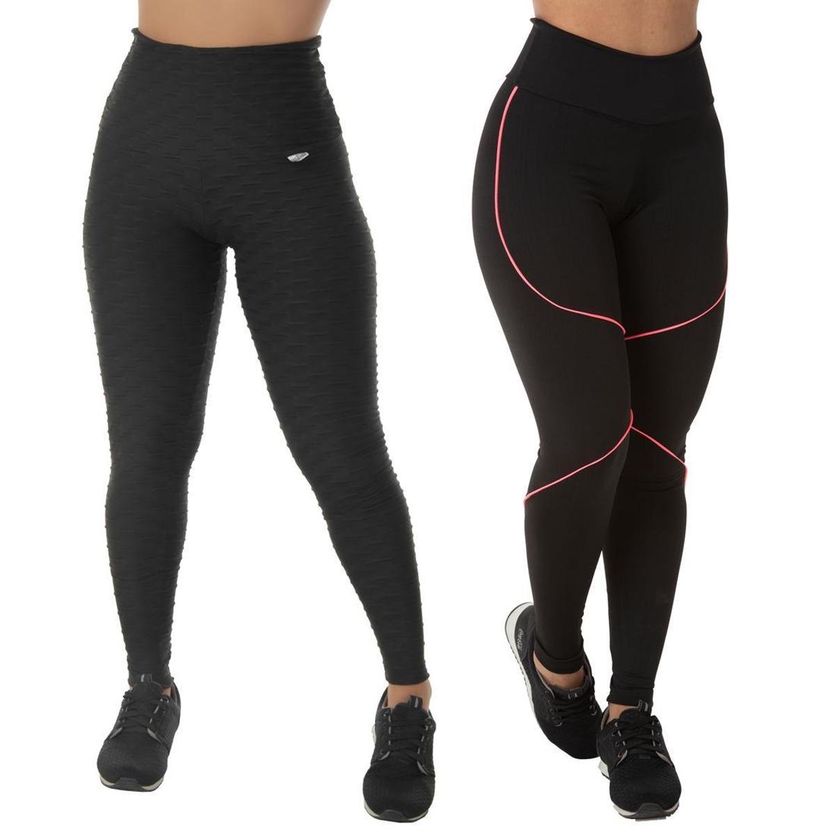 KIT 2 LEGGINGS ACADEMIA BOLHA + BORBOLETA