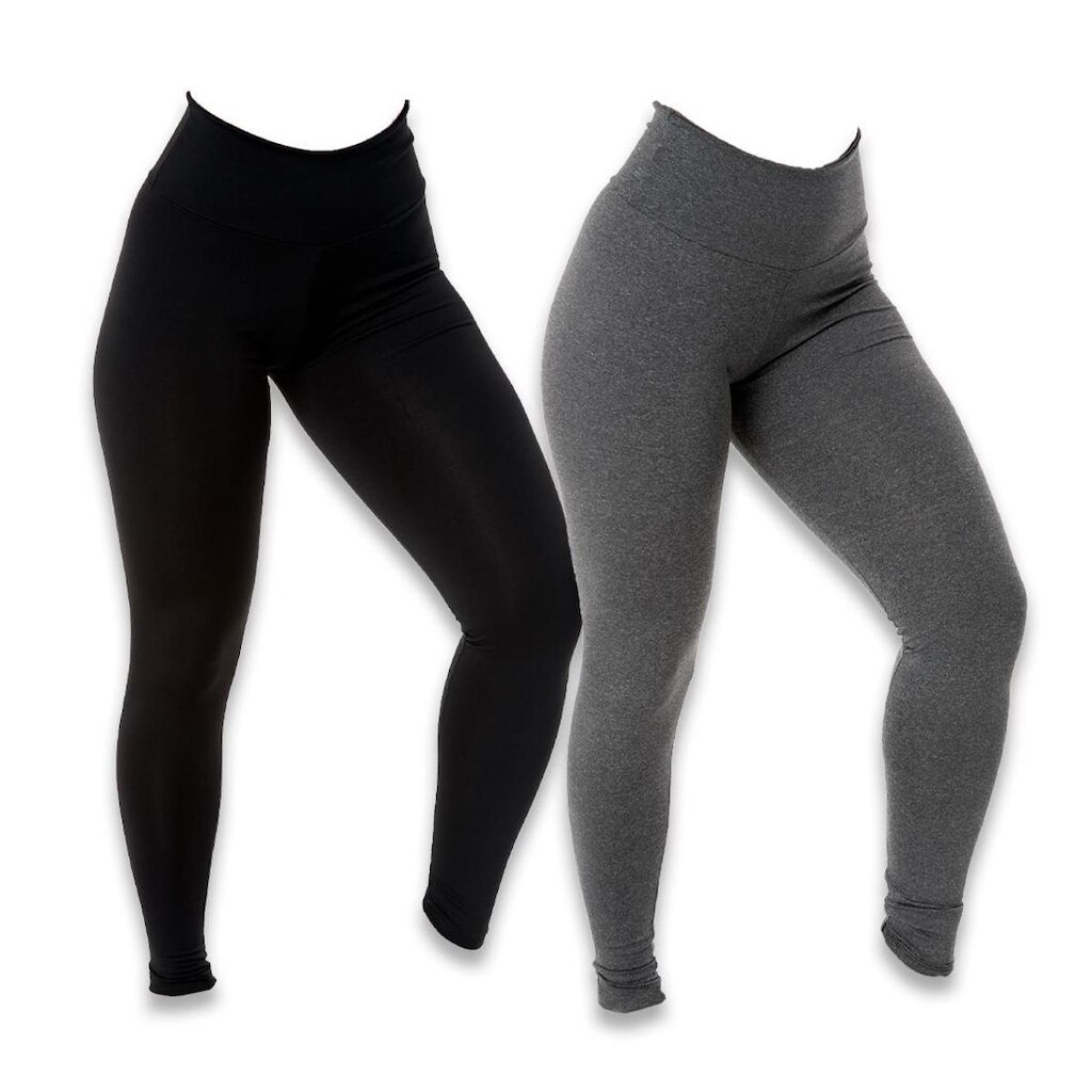 KIT 2 LEGGINGS LISAS SUPLEX NÃO TEM TRANSPARÊNCIA