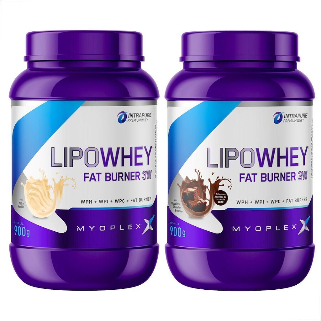 Kit 2 Lipo Whey Fat Burner 3W Premium 900g Myoplex