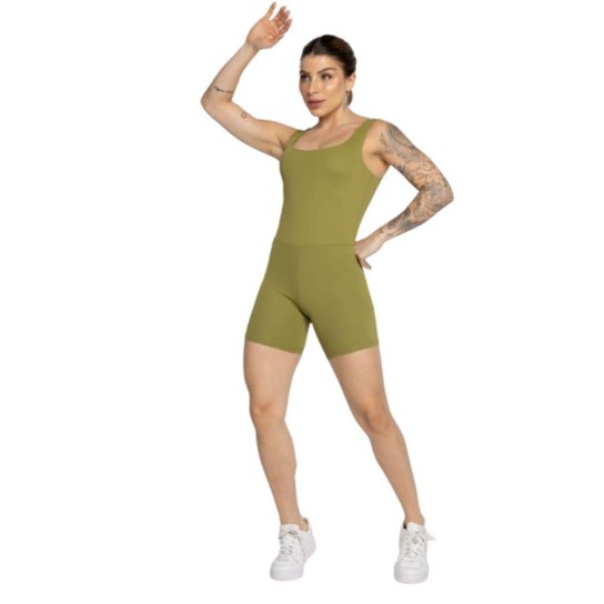 KIT 2 Macaquinho Smart Serra e Mar Decote Em U Roupa Para Treino Academia Moda Fitness