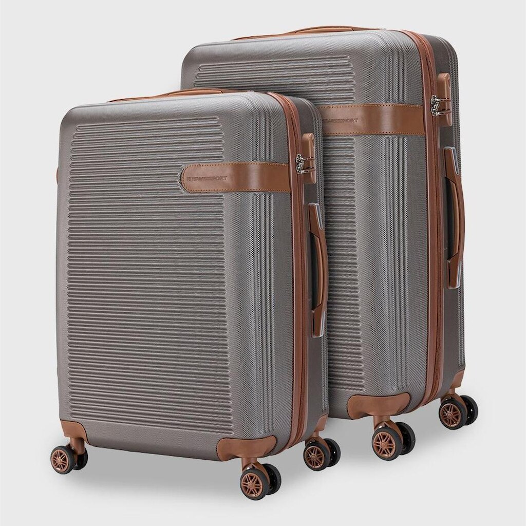 Kit 2 Mala Executiva ABS Viagem Roda 360° Swissport