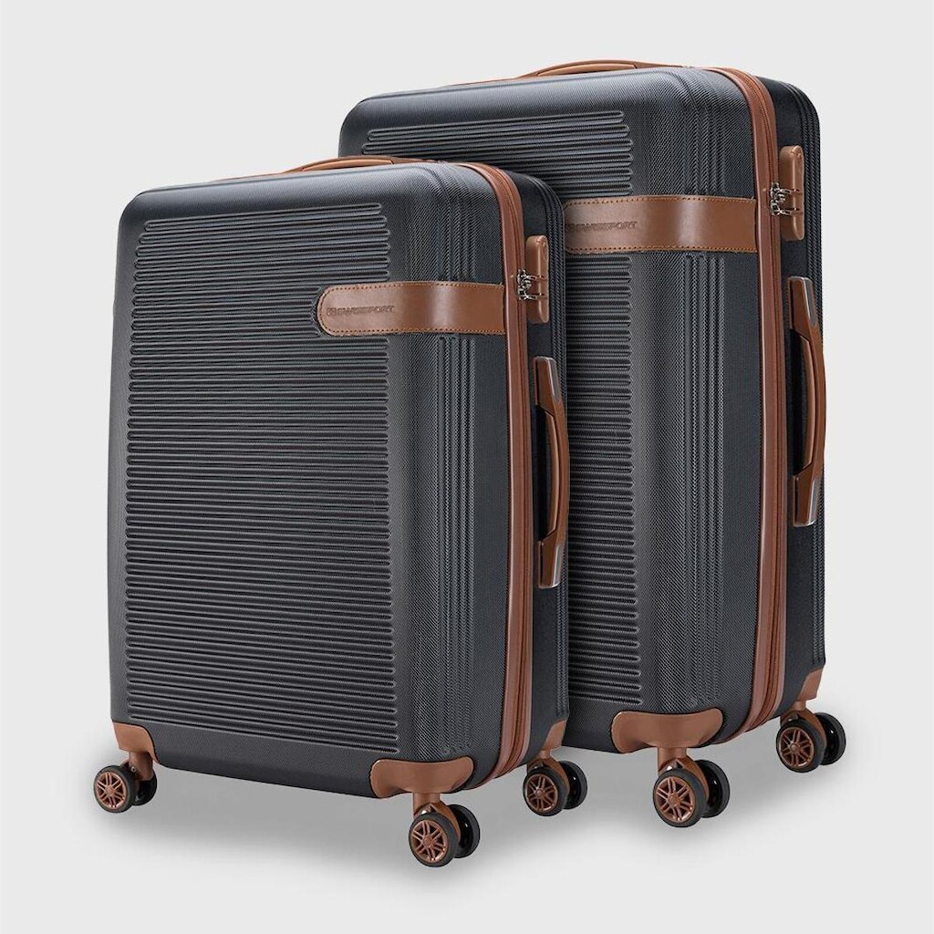 Kit 2 Mala Executiva ABS Viagem Roda 360° Swissport