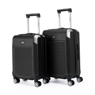 Kit 2 Malas De Viagem Tsa Preta Cadeado Moderna Rodinha 360 Original Primícia