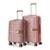 Kit 2 Malas Rosa Viagem Com Rodinha 360 Puxador Viagem TSA - Rosa