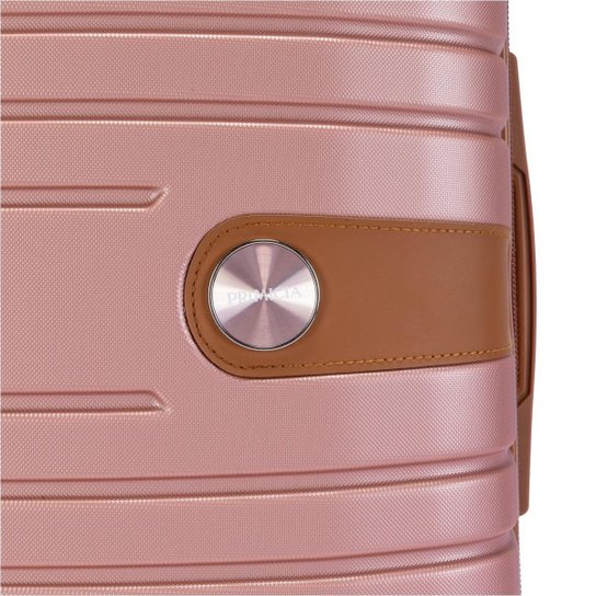 Kit 2 Malas Rosa Viagem Com Rodinha 360 Puxador Viagem TSA