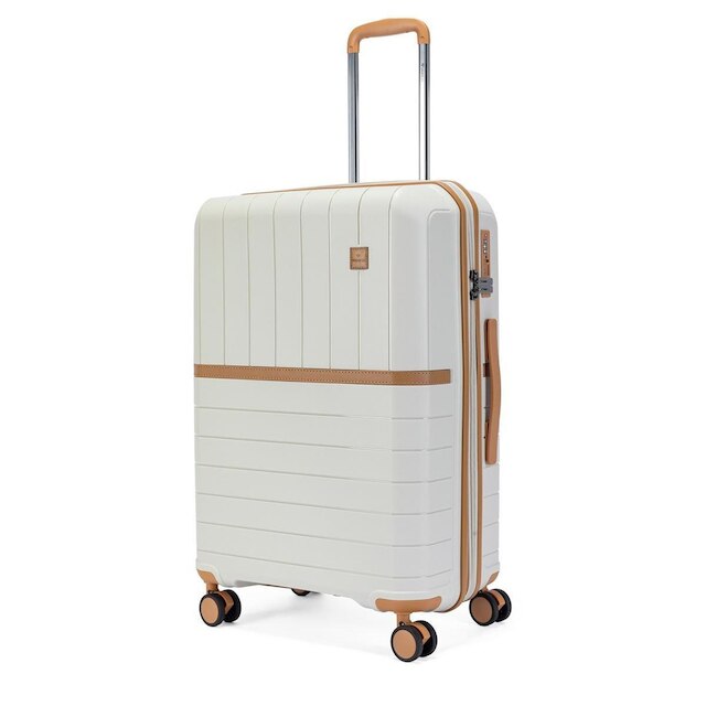 Kit 2 Malas Viagem Bordo TSA Cadeado Codificado Rodinhas 360 Original Branco Moderna