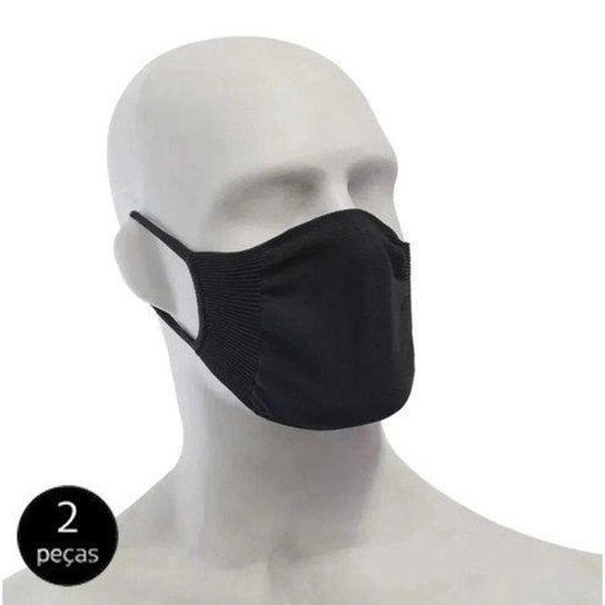 Kit 2 Máscaras de Proteção Bac Off Lupo - Preto Menor preço em Kit 2 Máscaras de Proteção Bac Off Lupo - Preto