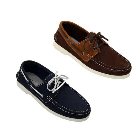 Kit 2 Mocassins Dock side em Couro Selten Masculino - Marrom+Azul é ruim? Kit 2 Mocassins Dock side em Couro Selten Masculino - Marrom+Azul é boa?
