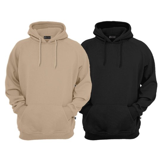 Kit Moletom Blusa De Frio Masculino E Feminino Grossa Lisa