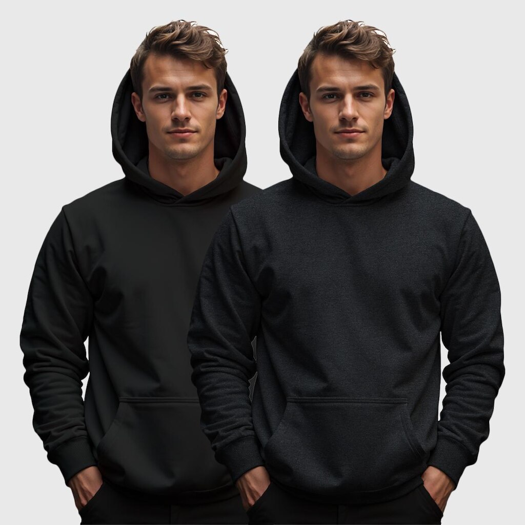 Kit 2 Moletom Canguru Masculino Liso com Capuz Benellys