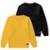 Kit 2 Moletom Infantil Liso Básico Gola Redonda Sem Capuz - Amarelo+Preto