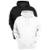 Kit 2 Moletom Liso Casaco Flanelado Blusa de Frio Canguru - Preto+Branco