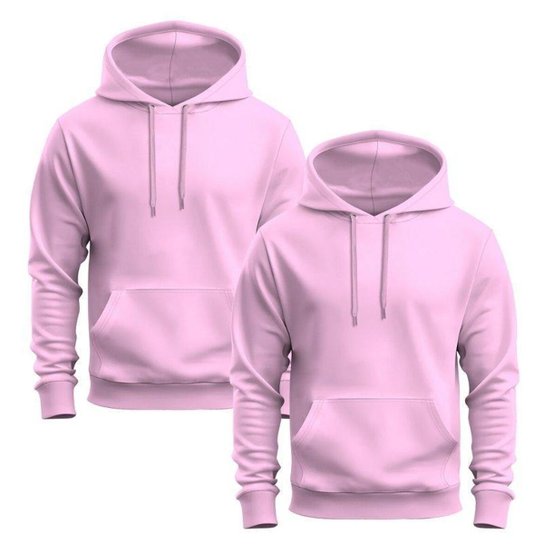 Kit 2 Moletom Moleton Blusa De Frio Blusão Inverno Unissex - Rosa Menor preço em Kit 2 Moletom Moleton Blusa De Frio Blusão Inverno Unissex - Rosa