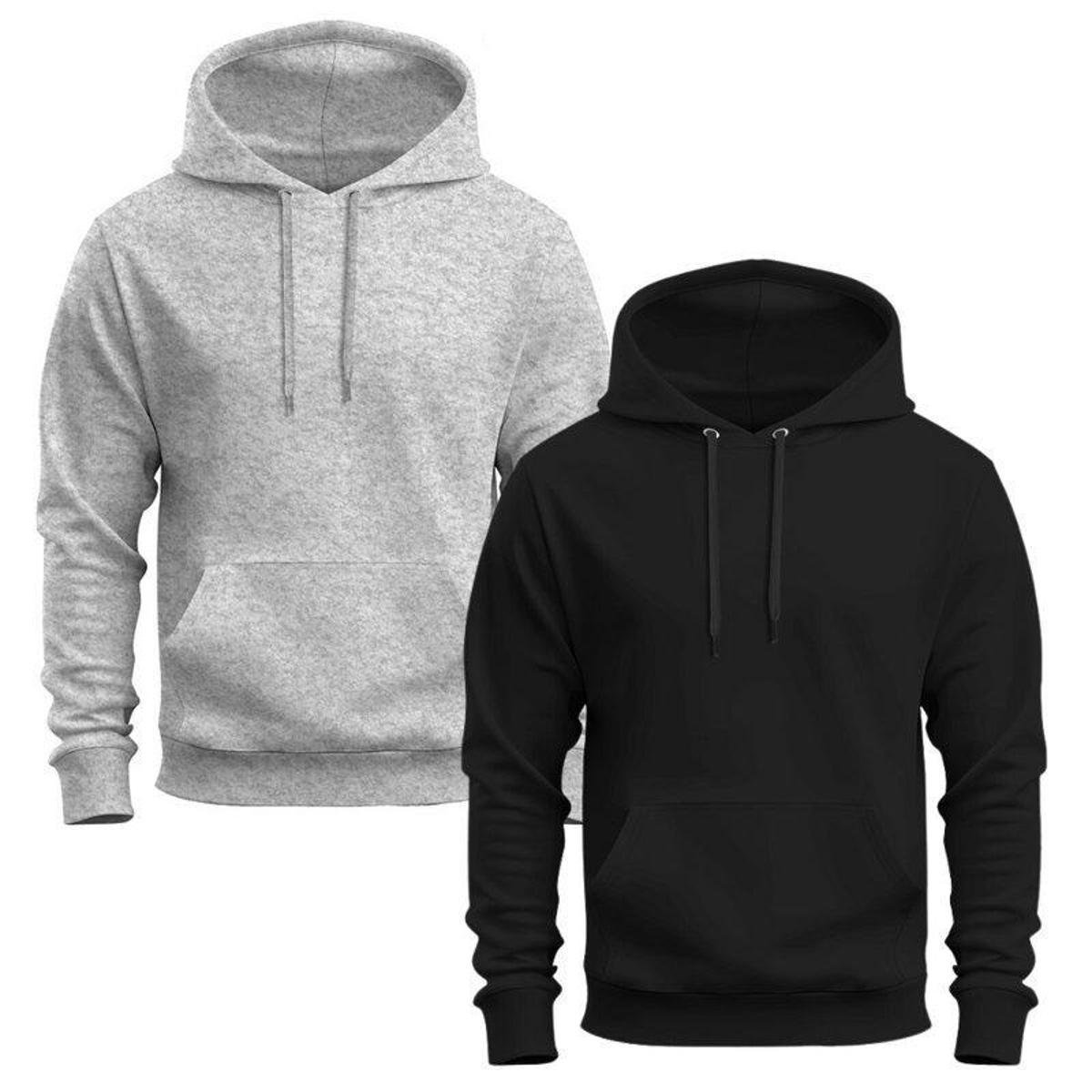 Kit 2 Moletons Moletom Blusa De Frio Unissex Algodão Menor preço em Kit 2 Moletons Moletom Blusa De Frio Unissex Algodão