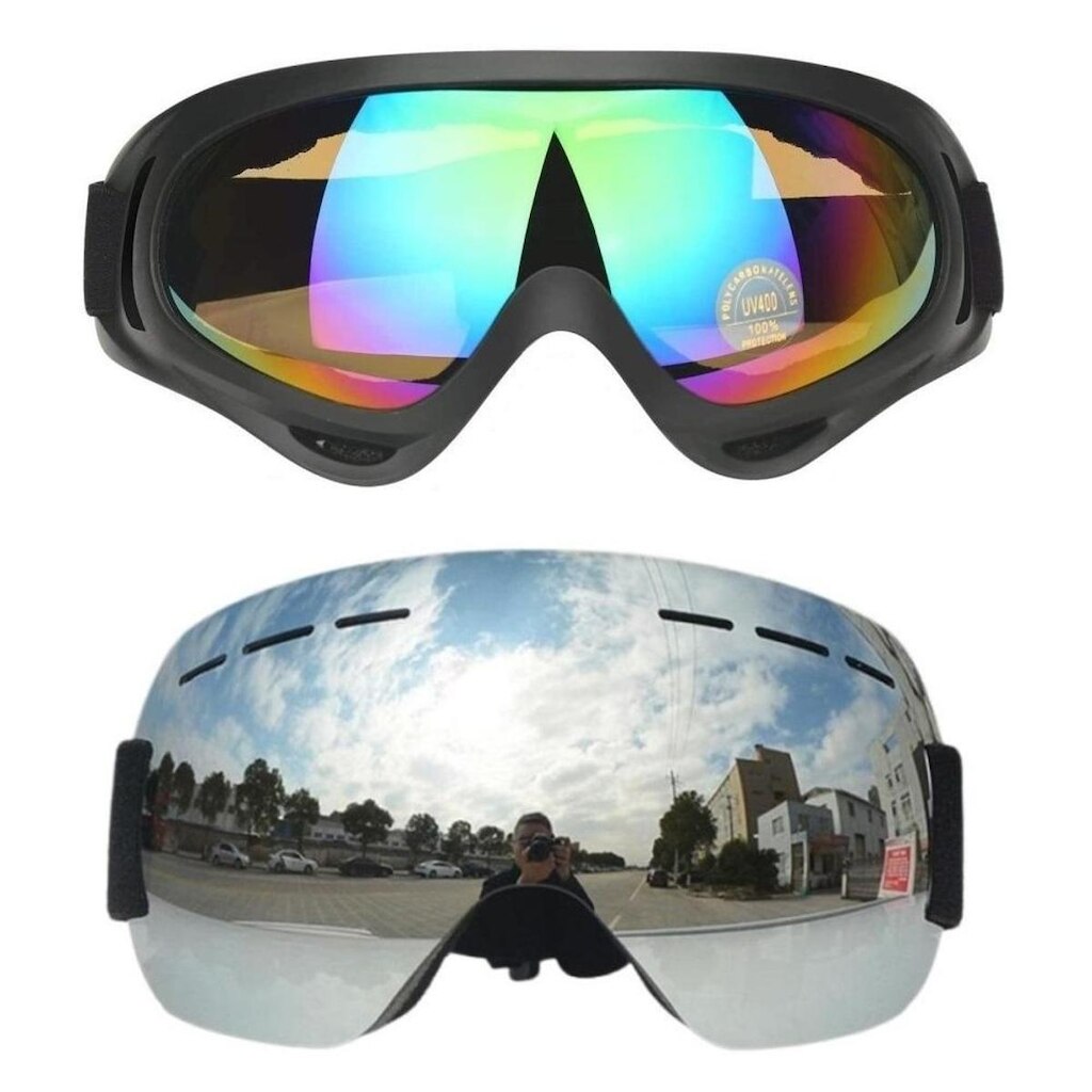 Kit 2 Óculos Ski Snowboard Jetski Escalada Proteção Uv 400