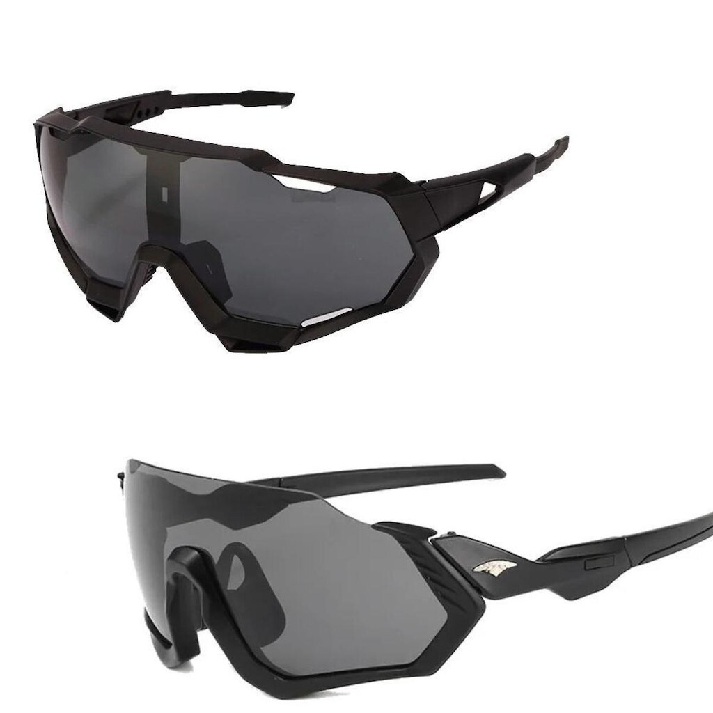 Kit 2 Óculos Sol Preto Masculino e Feminino UV400 Ciclismo