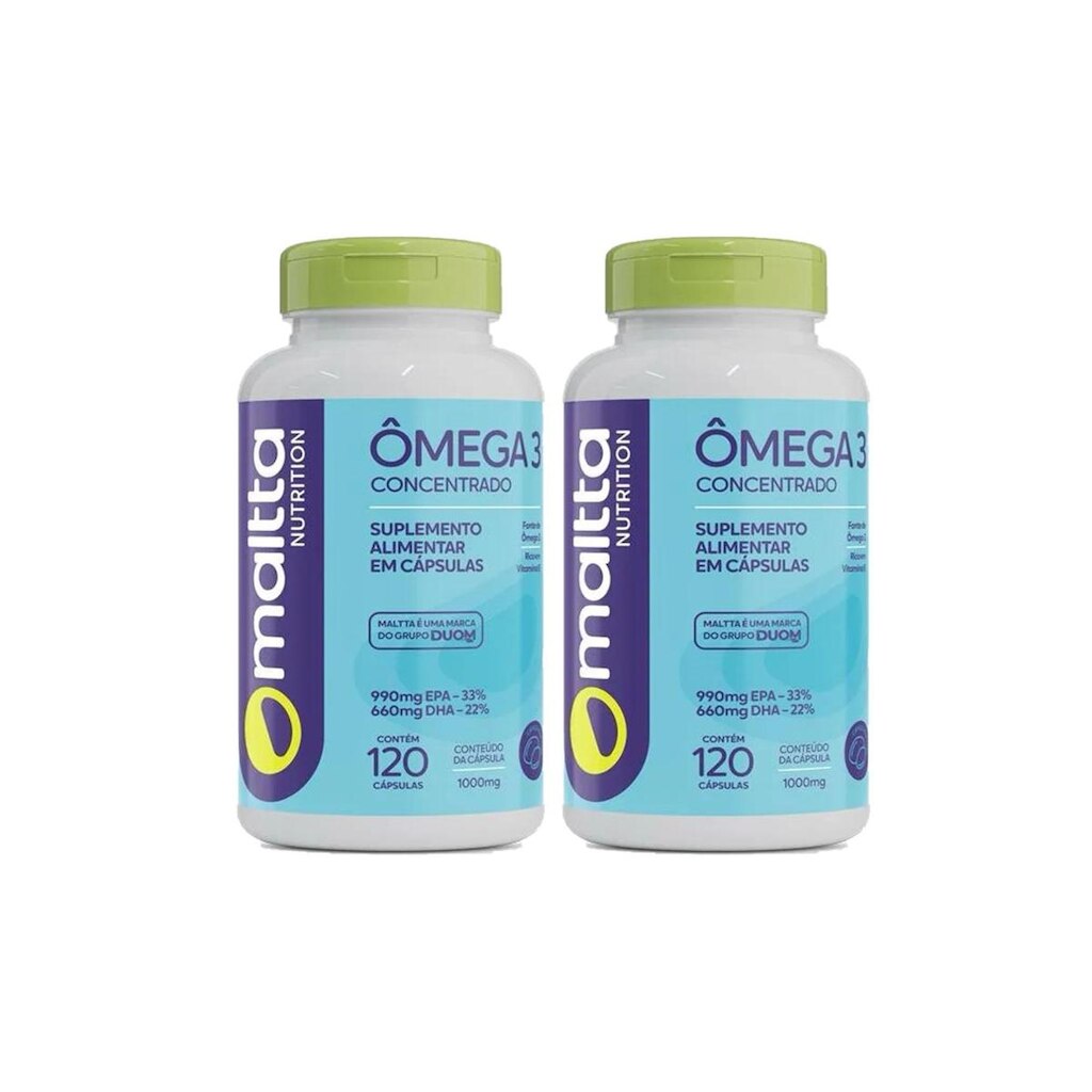 Kit 2 Ômega 3 EPA-DHA 1000mg 2x120 cápsulas Maltta