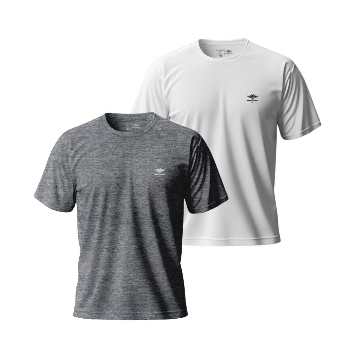 Kit 2 P ao Plus Camisetas Dry Masculinas Academia Treino Verão Básicas Casual