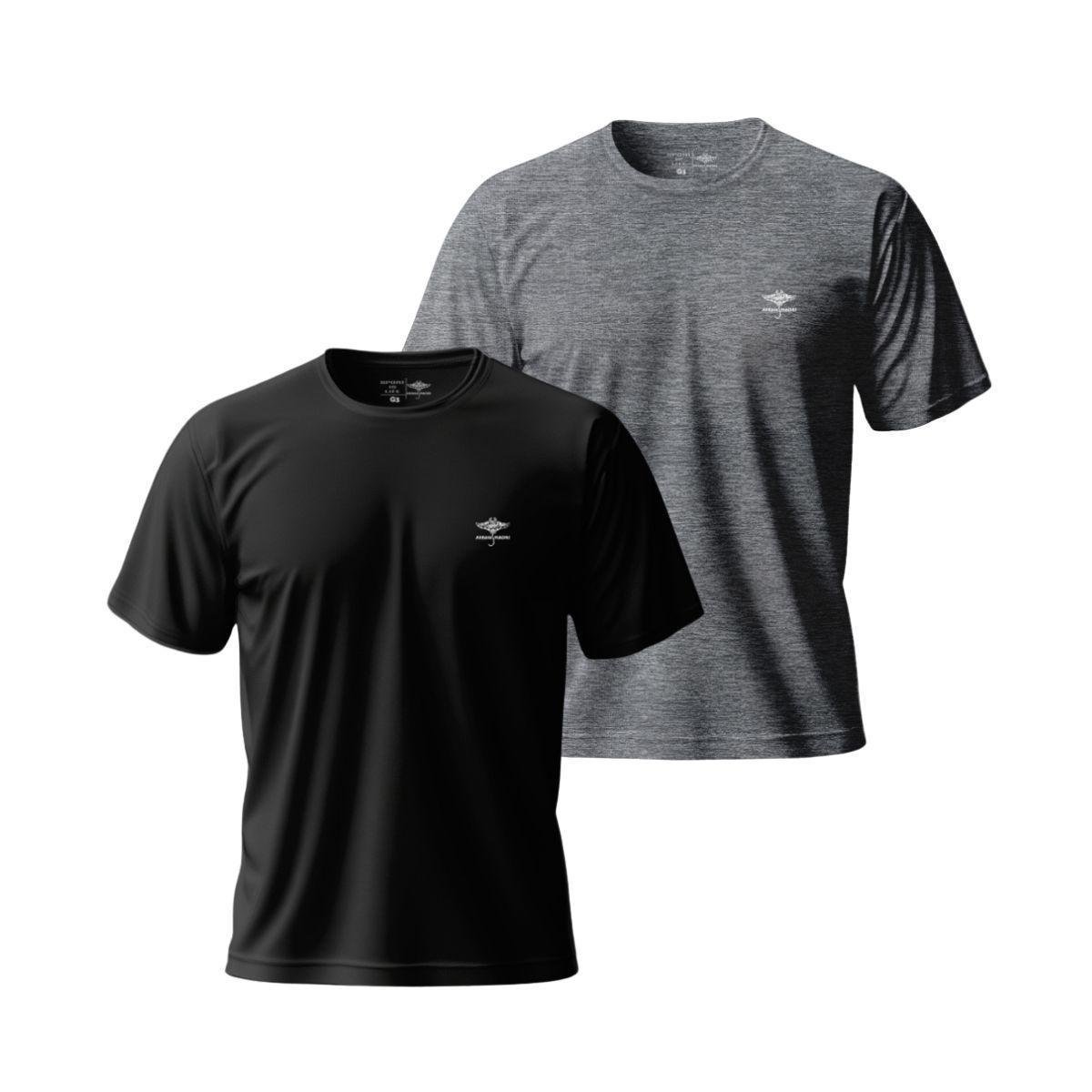 Kit 2 P ao Plus Camisetas Dry Masculinas Academia Treino Verão Básicas Casual