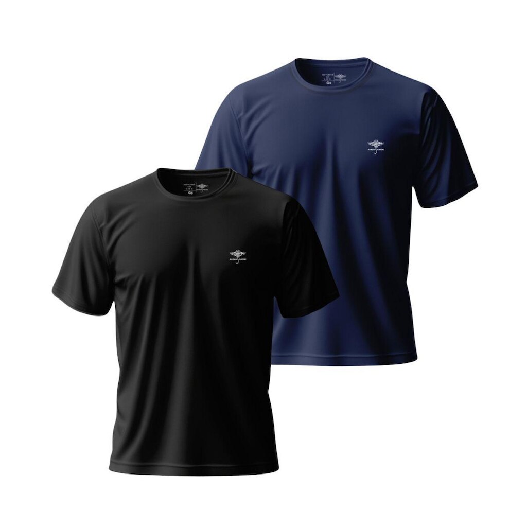 Kit 2 P ao Plus Camisetas Dry Masculinas Academia Treino Verão Básicas Casual
