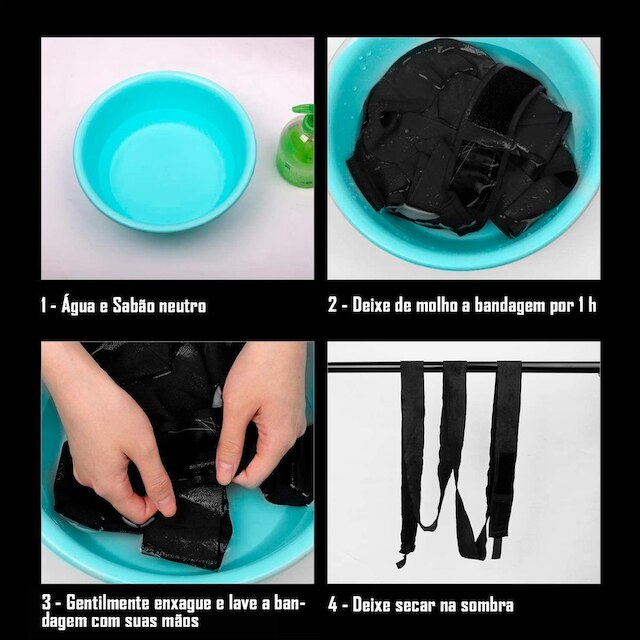 Kit 2 Pares Bandagem 3m e Protetor Bucal - BRANCO