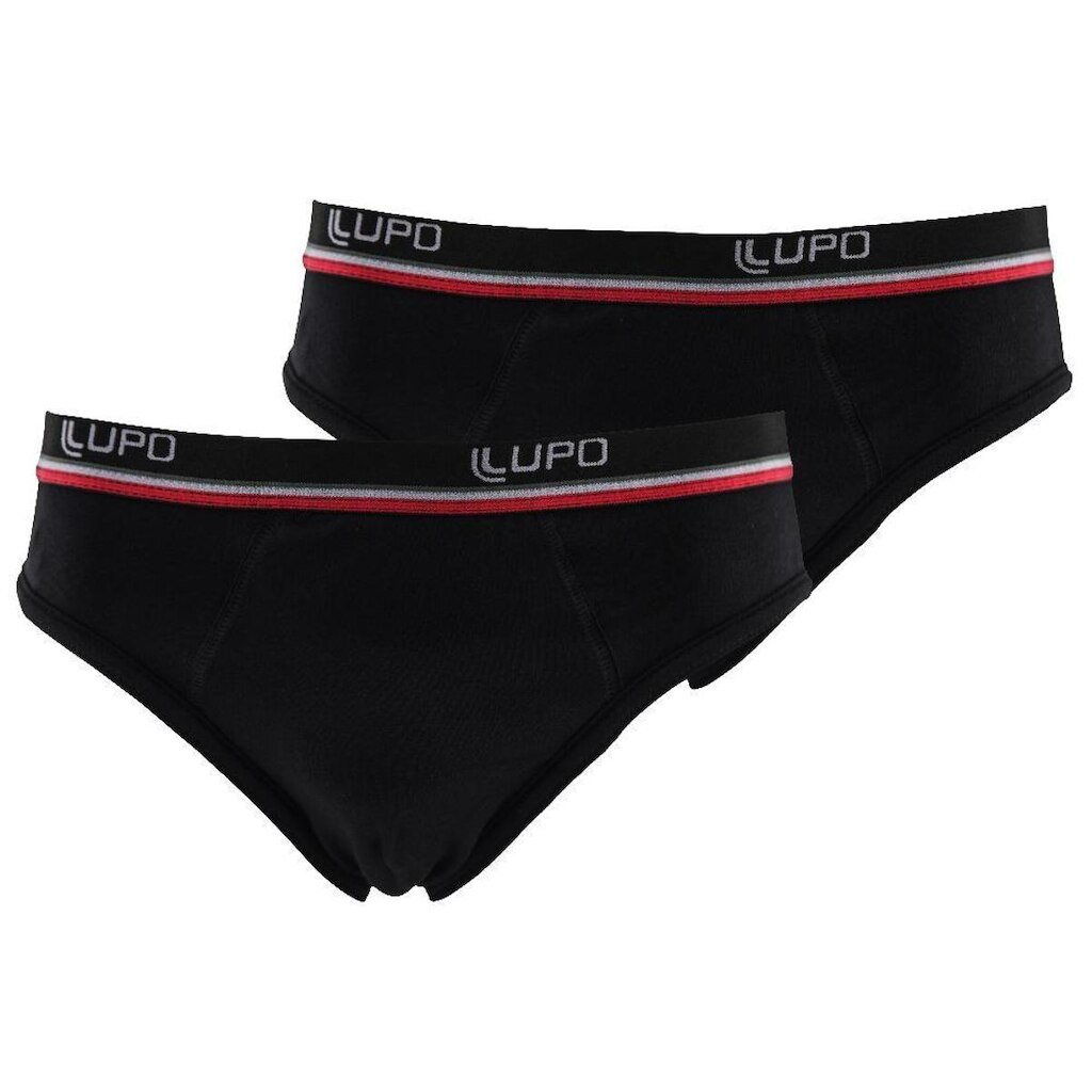 KIT 2 PARES CUECA SLIP LUPO PRETA - MASCULINO