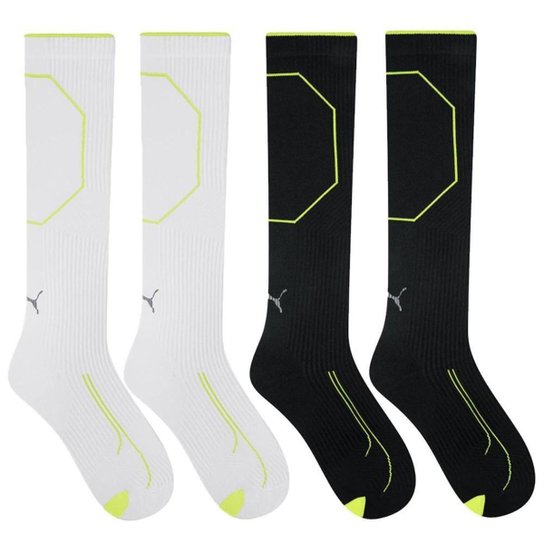 Kit 2 Pares de Meia De Compressão Puma Extreme Pe - Preto+Branco Menor preço em Kit 2 Pares de Meia De Compressão Puma Extreme Pe - Preto+Branco