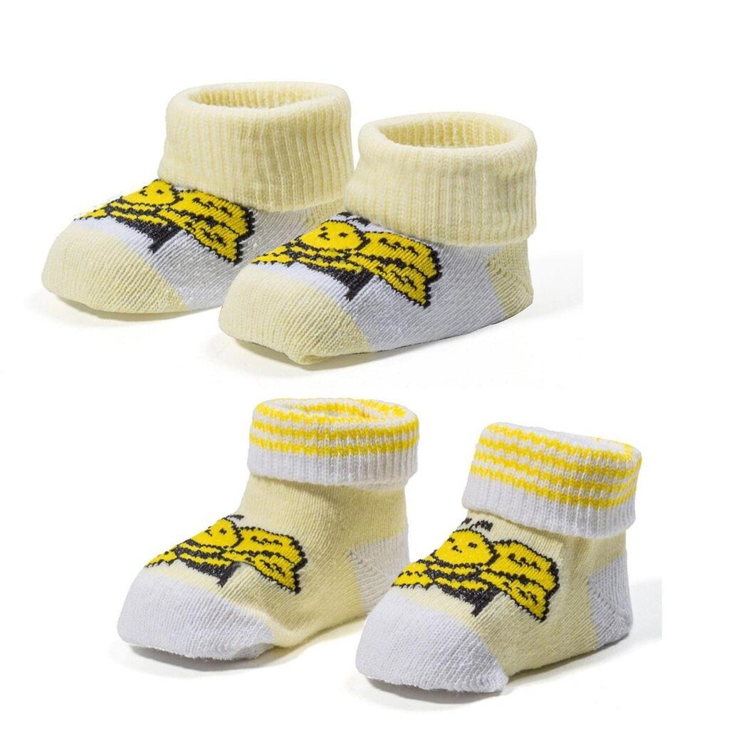 Kit 2 Pares de Meia Pantufa para Bebe Recem Nascido Algodao