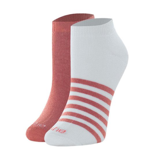 Kit 2 Pares de Meia Sapatilha SHE Feminina - Vermelho Claro+Branco Menor preço em Kit 2 Pares de Meia Sapatilha SHE Feminina - Vermelho Claro+Branco