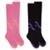 Kit 2 Pares de Meias de Compressão Selene 3/4 Esp - Preto+Rosa
