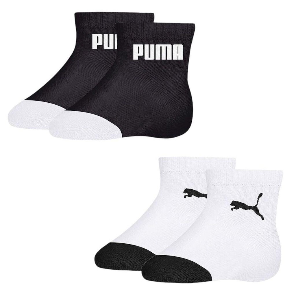 Kit 2 Pares de Meias Puma Bebê Cano Baixo - Branco 21-24