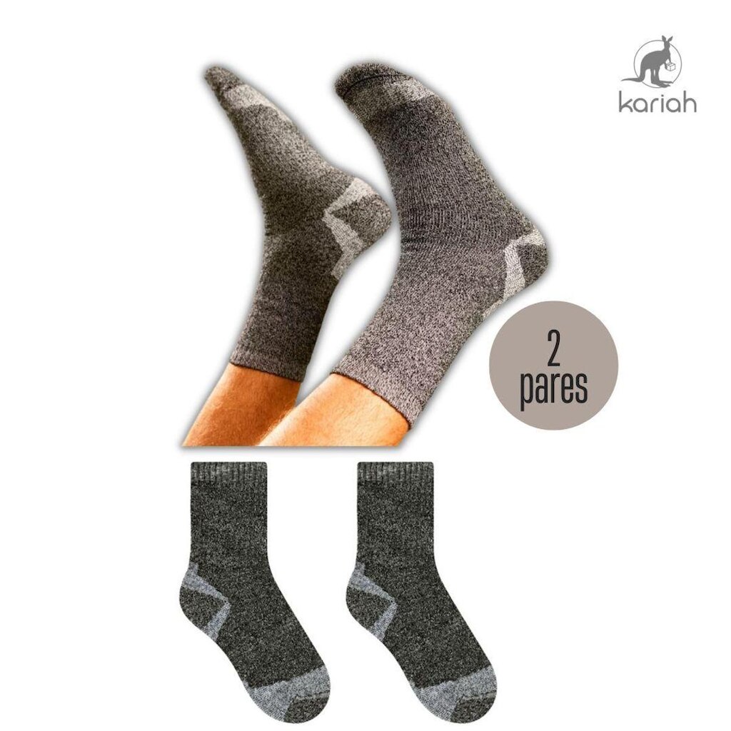 Kit 2 pares de meias Trekking Coolmax Cano Longo Selene 4025