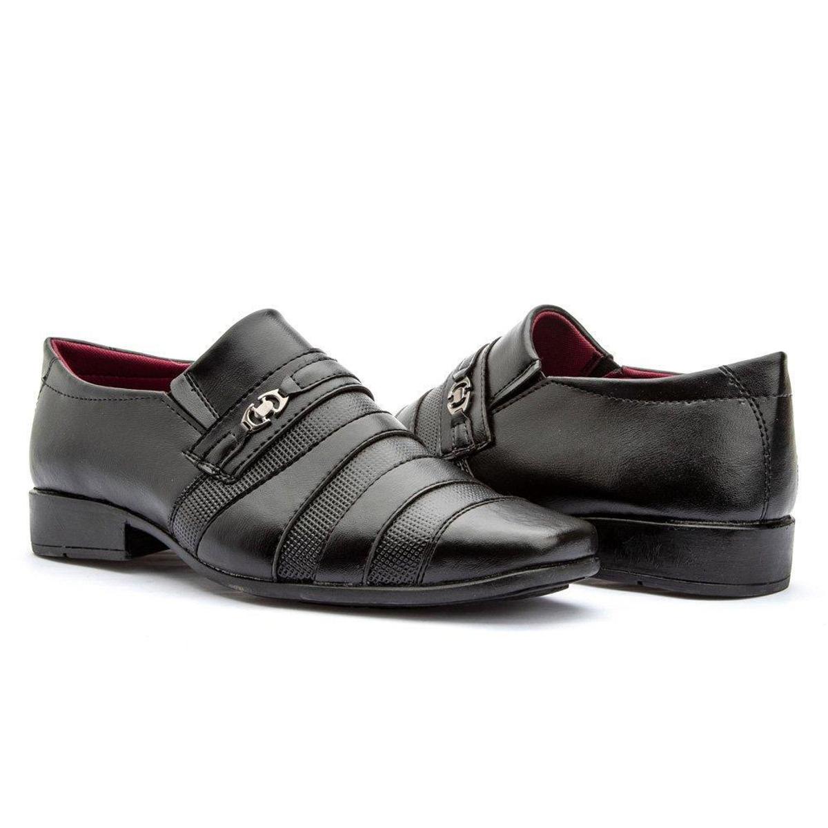 Kit 2 Pares de Sapato Social Fratelli - 826FP / 805FC + Carteira -  Preto+Marrom | Netshoes