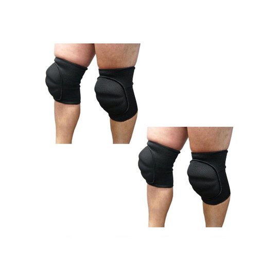 Kit 2 Pares Joelheira Elastica Progne Sports - Preto Menor preço em Kit 2 Pares Joelheira Elastica Progne Sports - Preto