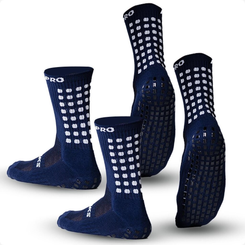 Kit 2 Pares Meia Antiderrapante Futebol ProSocks® Grip Draft