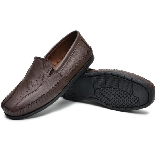 Kit 2 Pares Mocassim Masculino Couro Moderno Conforto