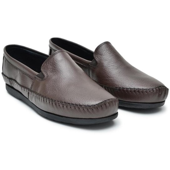 Kit 2 Pares Mocassim Masculino Couro Moderno Dia a Dia