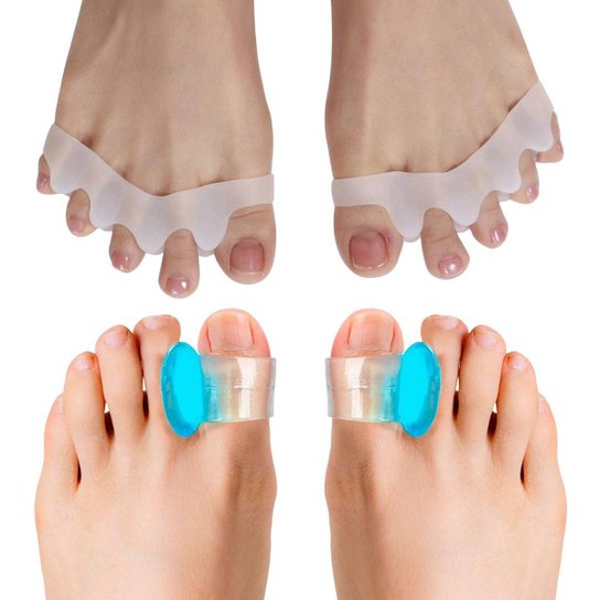 KIT 2 PARES ORTOPÉDICOS PROTETOR CORRETOR DE JOANETE SOFT - Azul Menor preço em KIT 2 PARES ORTOPÉDICOS PROTETOR CORRETOR DE JOANETE SOFT - Azul