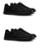 Kit 2 Pares Sapatênis Casual Masculino Lona Com Cadarço - Preto