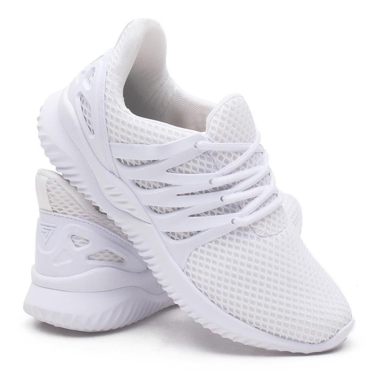 Kit 2 Pares Tênis Feminino Academia Leve - Rosa+Branco | Netshoes