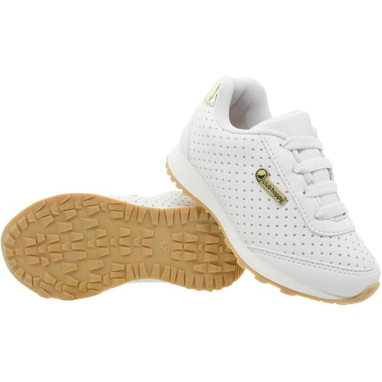 Kit 2 Pares Tênis Infantil Feminino Confortável Criança Branco Preto - Branco Menor preço em Kit 2 Pares Tênis Infantil Feminino Confortável Criança Branco Preto - Branco