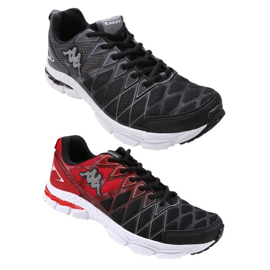 Kit 2 Pares Tênis Kappa Impact Masculino - Preto+Vermelho é ruim? Kit 2 Pares Tênis Kappa Impact Masculino - Preto+Vermelho é boa?