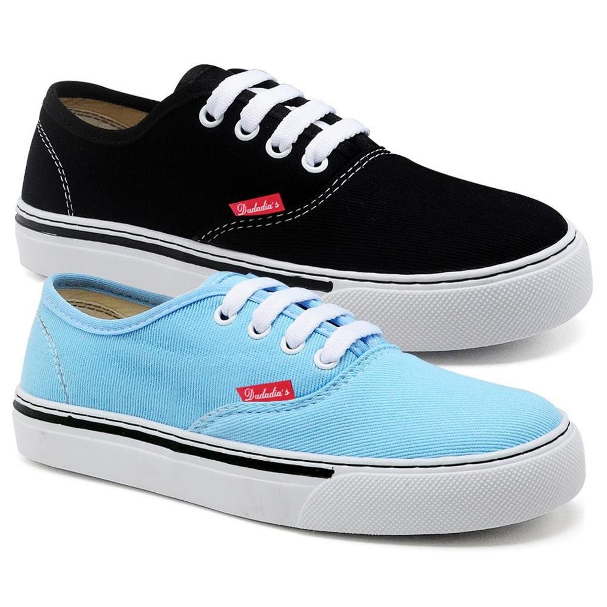 Kit 2 Pares Tênis Sapatênis Casual Feminino Polo Blu Leve Menor preço em Kit 2 Pares Tênis Sapatênis Casual Feminino Polo Blu Leve