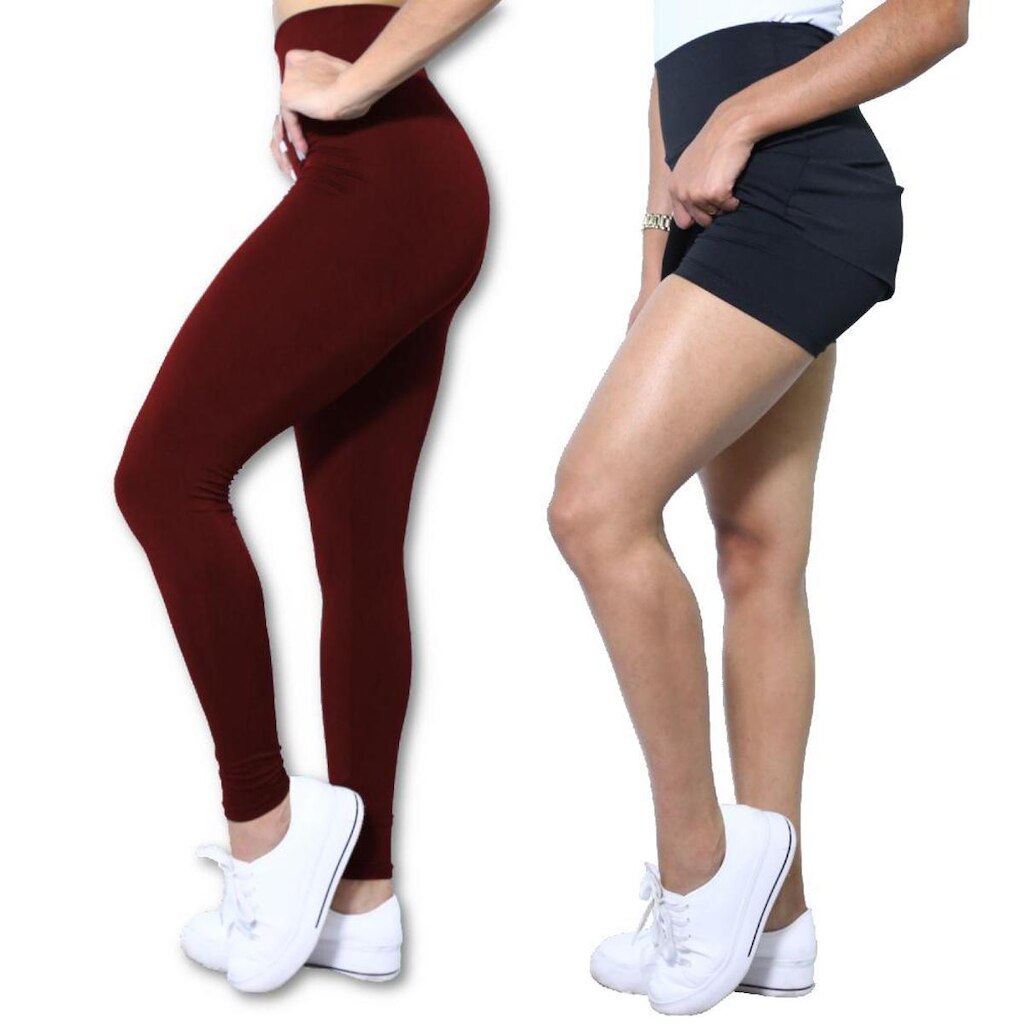 Kit 2 peças Calça e Short-Saia Heide Ribeiro Legging Basic Suplex Esportes