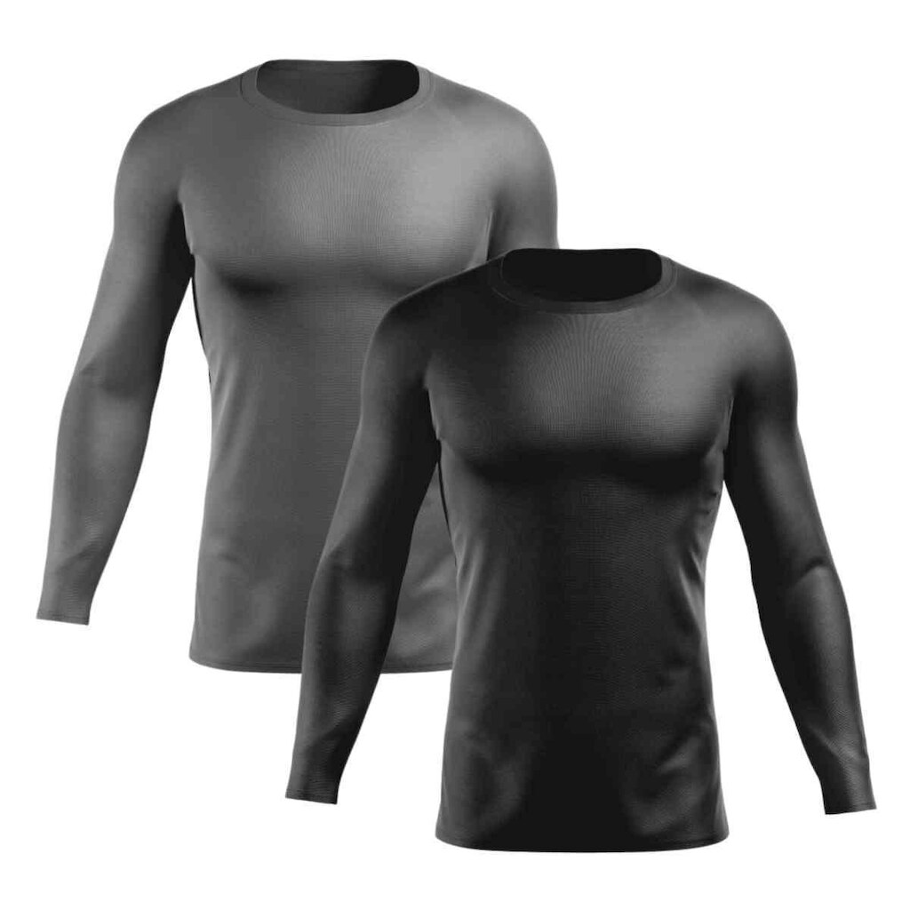 Kit 2 Peças Camisas Masculinas com Proteção UV 50+ Manga Longa Poliéster TR4