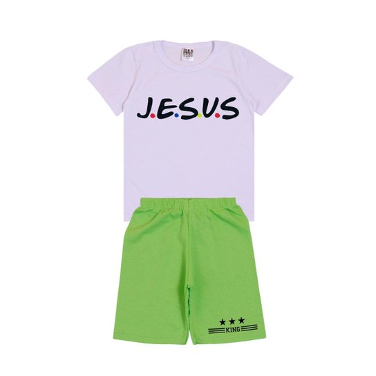 Kit Peças De Roupa Infantil Menino Masculino Verão Camiseta E