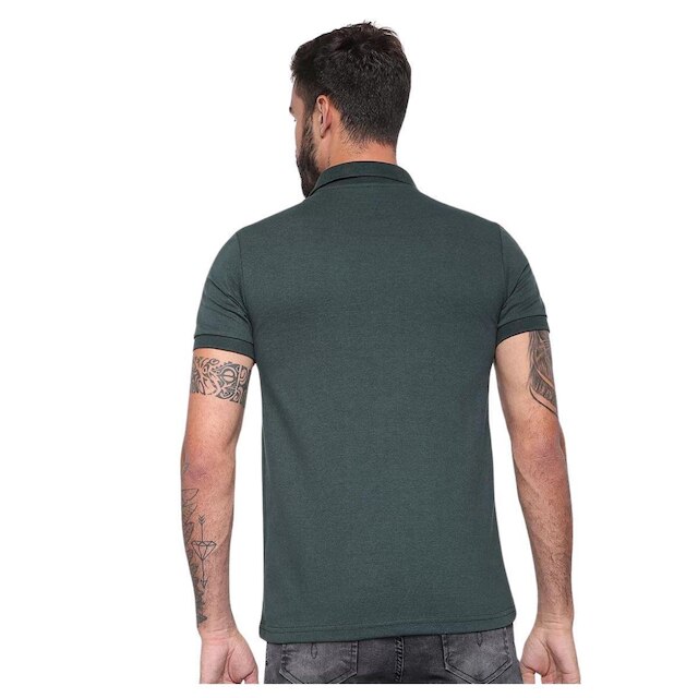 Kit 2 Polos FMF Masculina Básicas Piquet Bordado Itália